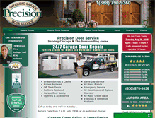 Tablet Screenshot of precisiongarage-door.com